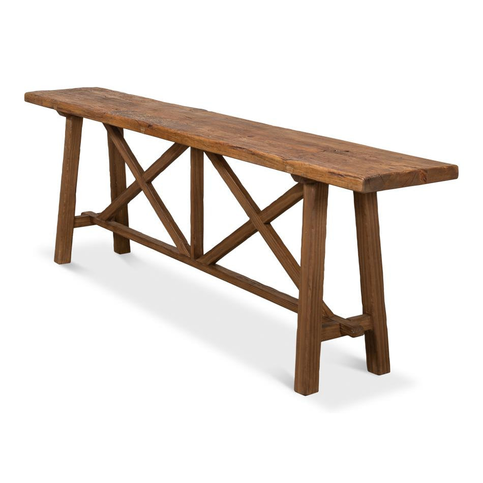 Double X Base Sofa Table-SARREID-SARREID-40232-Console Tables-4-France and Son