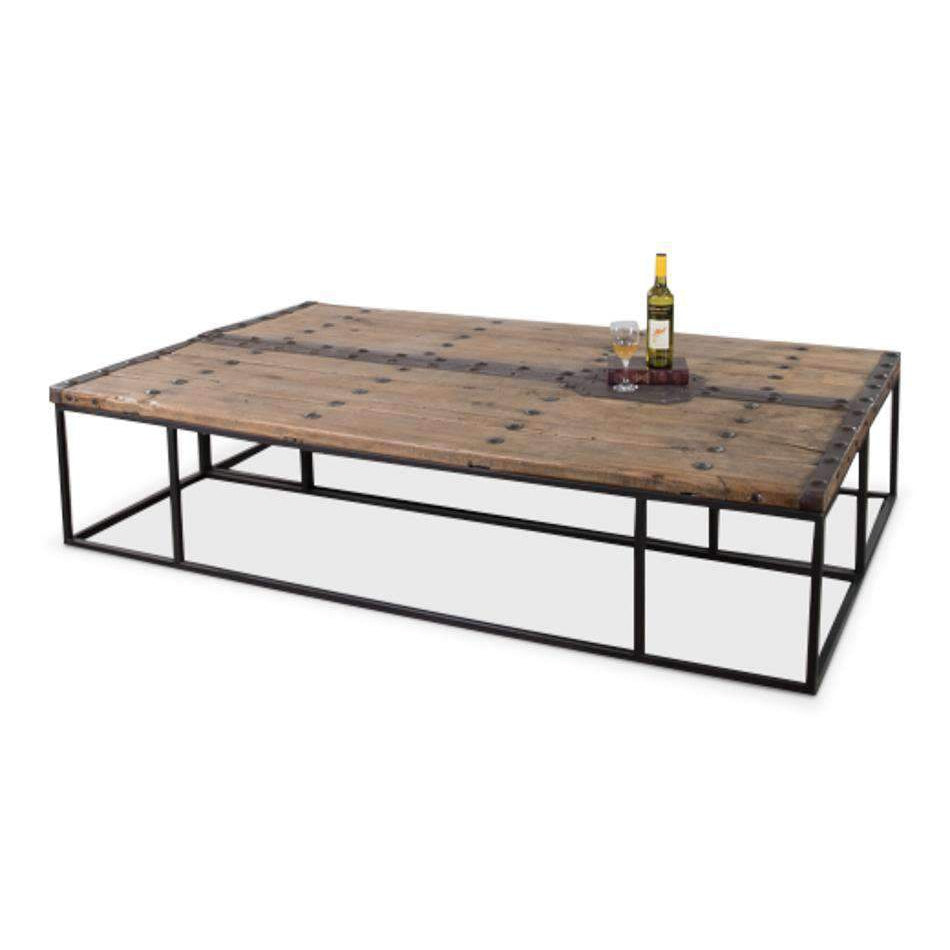 Antique Doors Coffee Table-SARREID-SARREID-40486-Coffee Tables-4-France and Son
