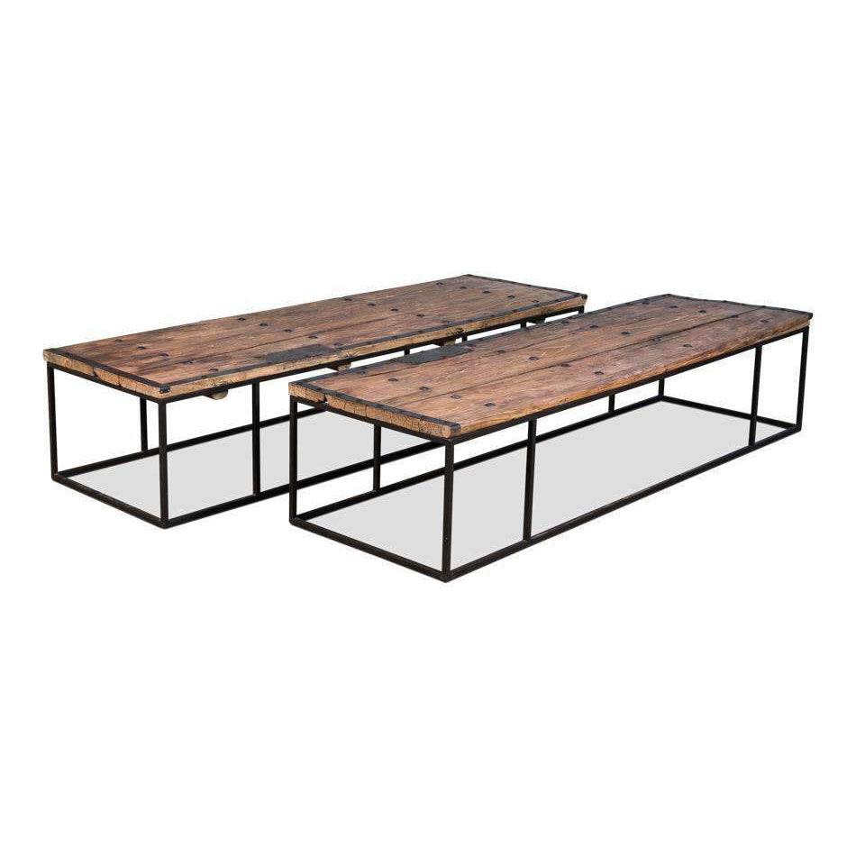Antique Doors Coffee Table-SARREID-SARREID-40486-Coffee Tables-1-France and Son