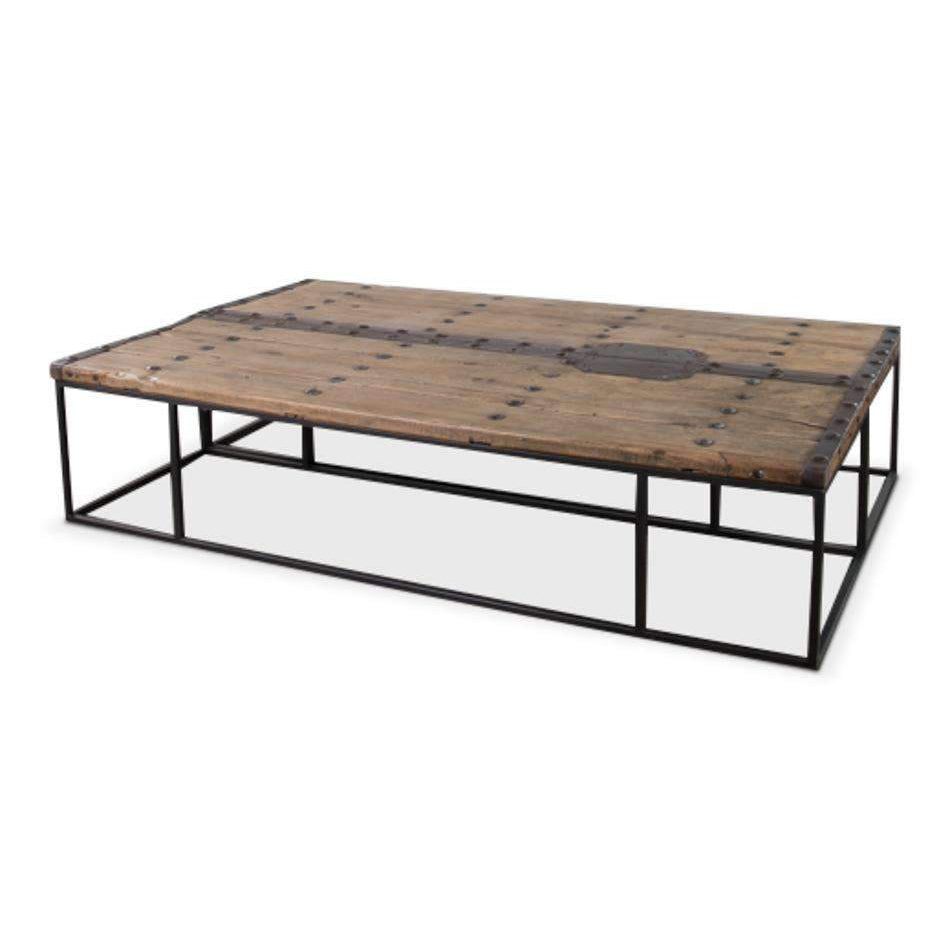 Antique Doors Coffee Table-SARREID-SARREID-40486-Coffee Tables-2-France and Son