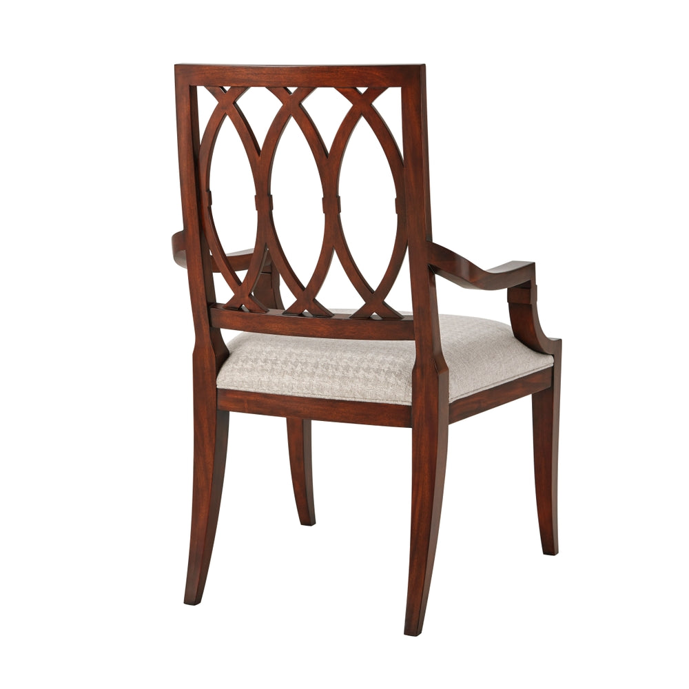 Lady Emily's Invitation Armchair - Set of 2-Theodore Alexander-THEO-4100-905.1AQP-Dining Chairs-2-France and Son