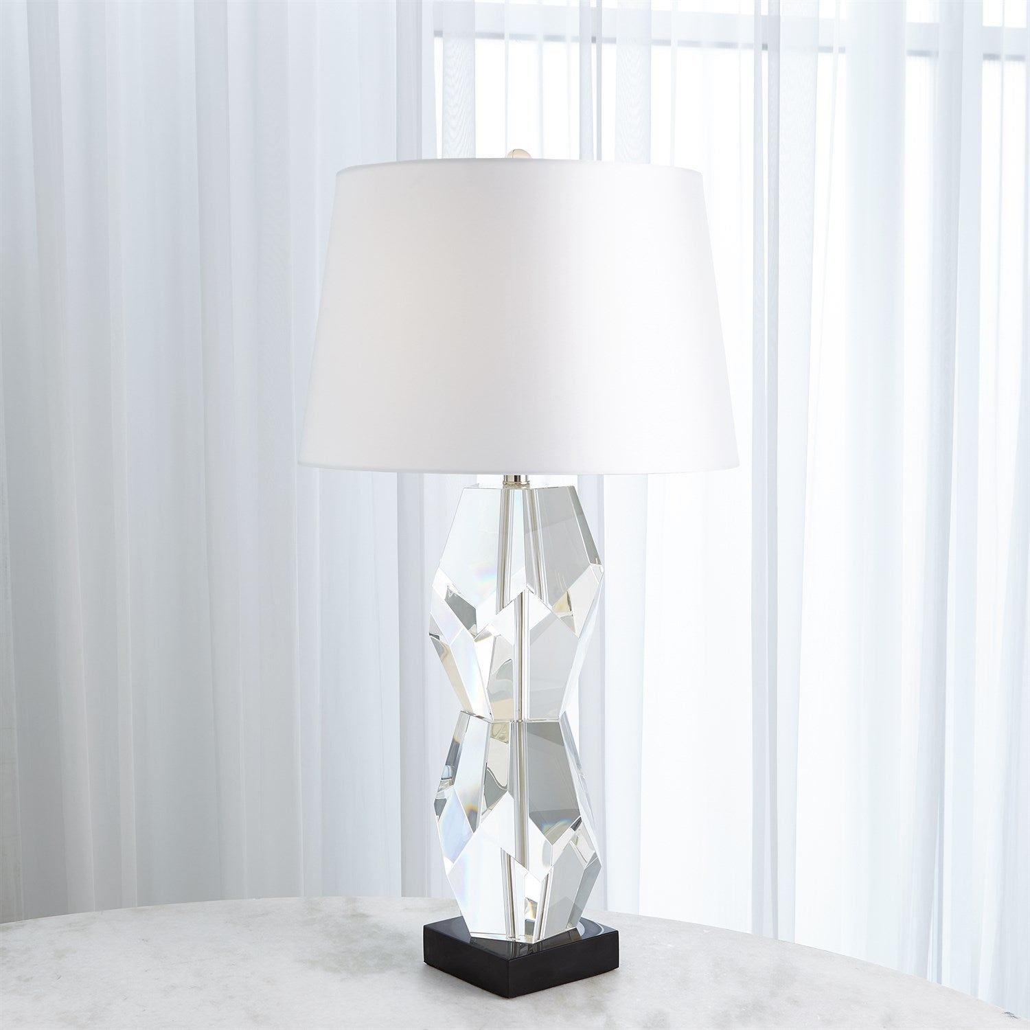 Facet Block Lamp - Double-Global Views-GVSA-8.82699-Table Lamps-4-France and Son