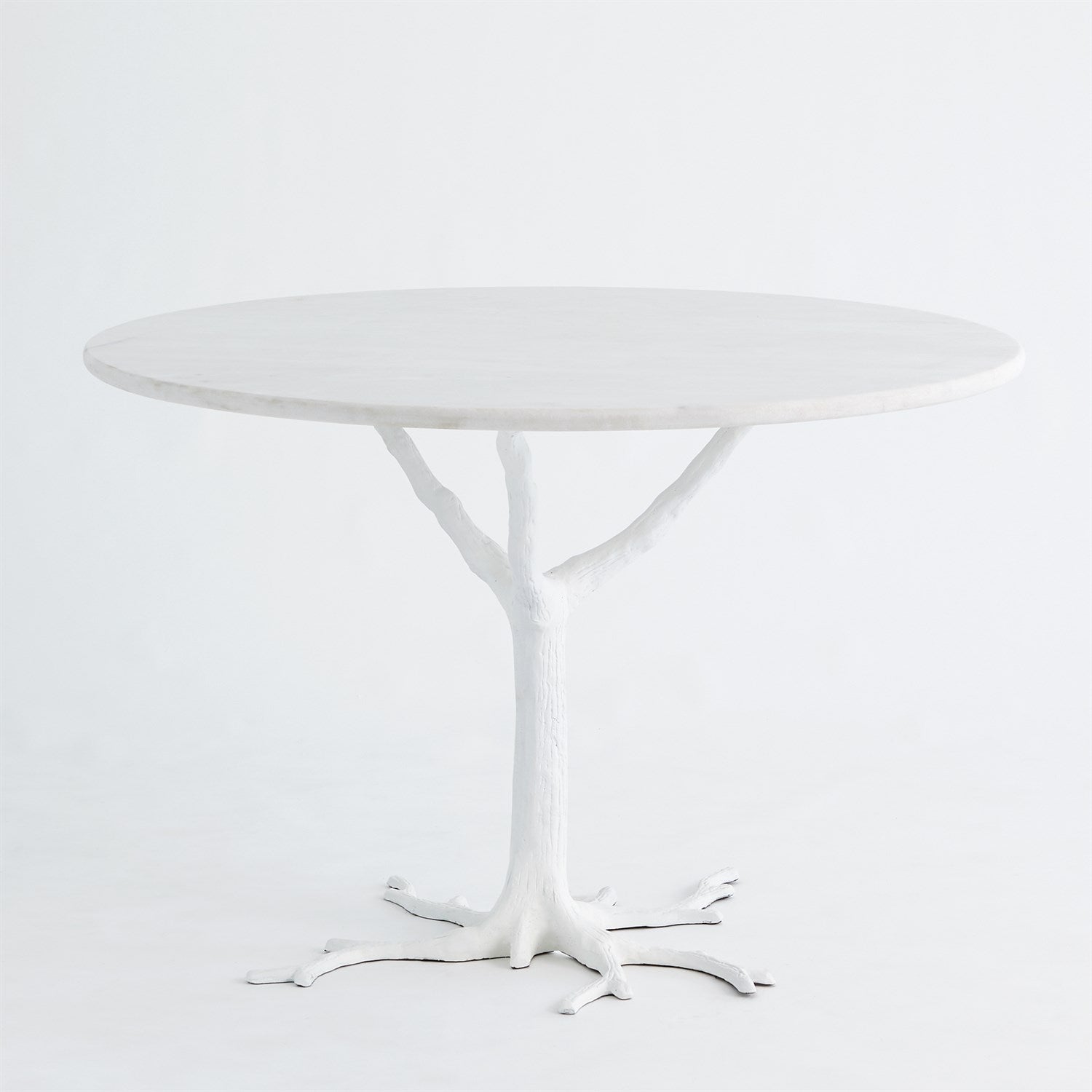 Faux Bois Dining Table-Global Views-GVSA-8.81266-Dining TablesWhite Powder Coat-1-France and Son
