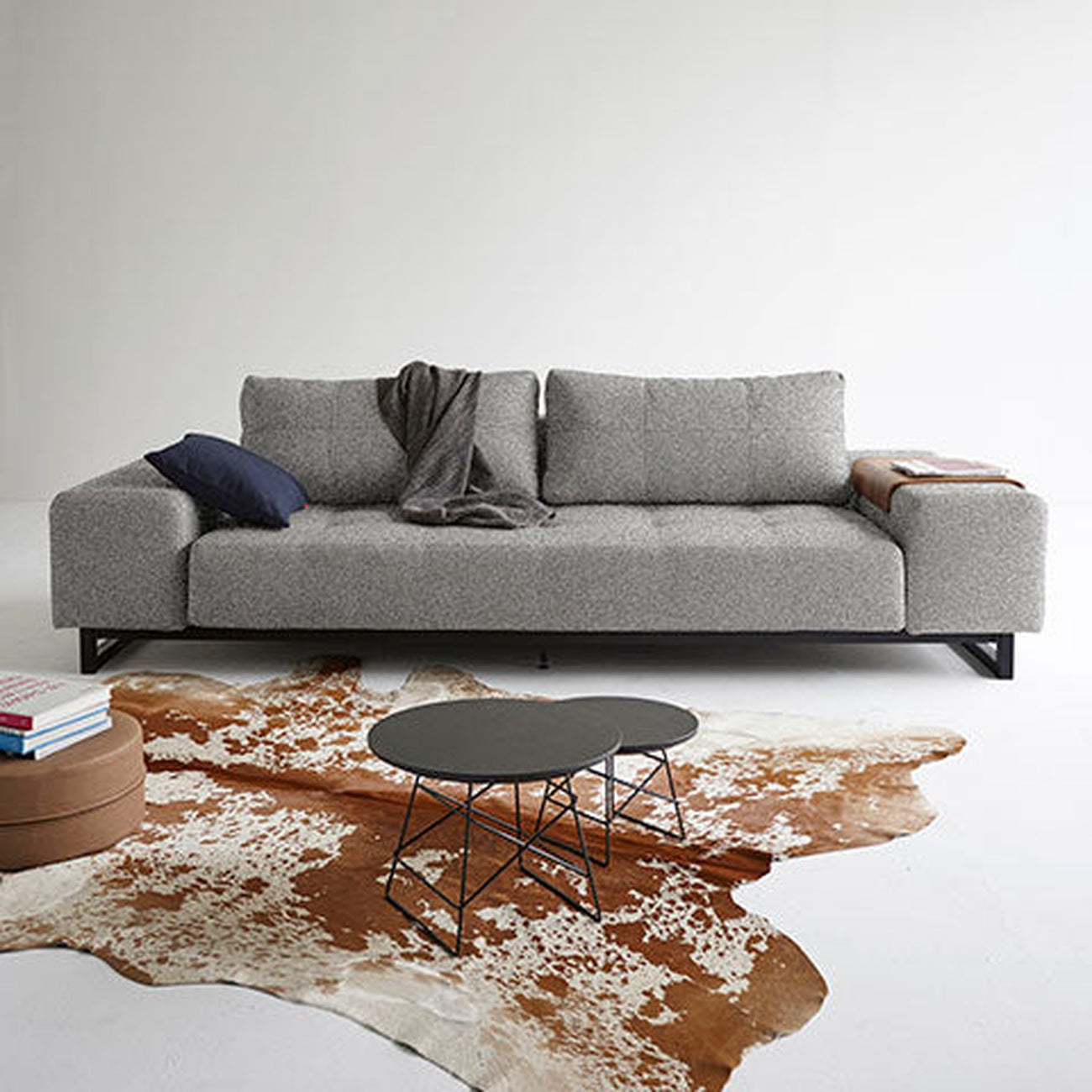Grand D.E.L sofa BLACK WOOD (QUEEN)-Innovation Living-INNO-94-748190538-3-SofasLight grey-4-France and Son