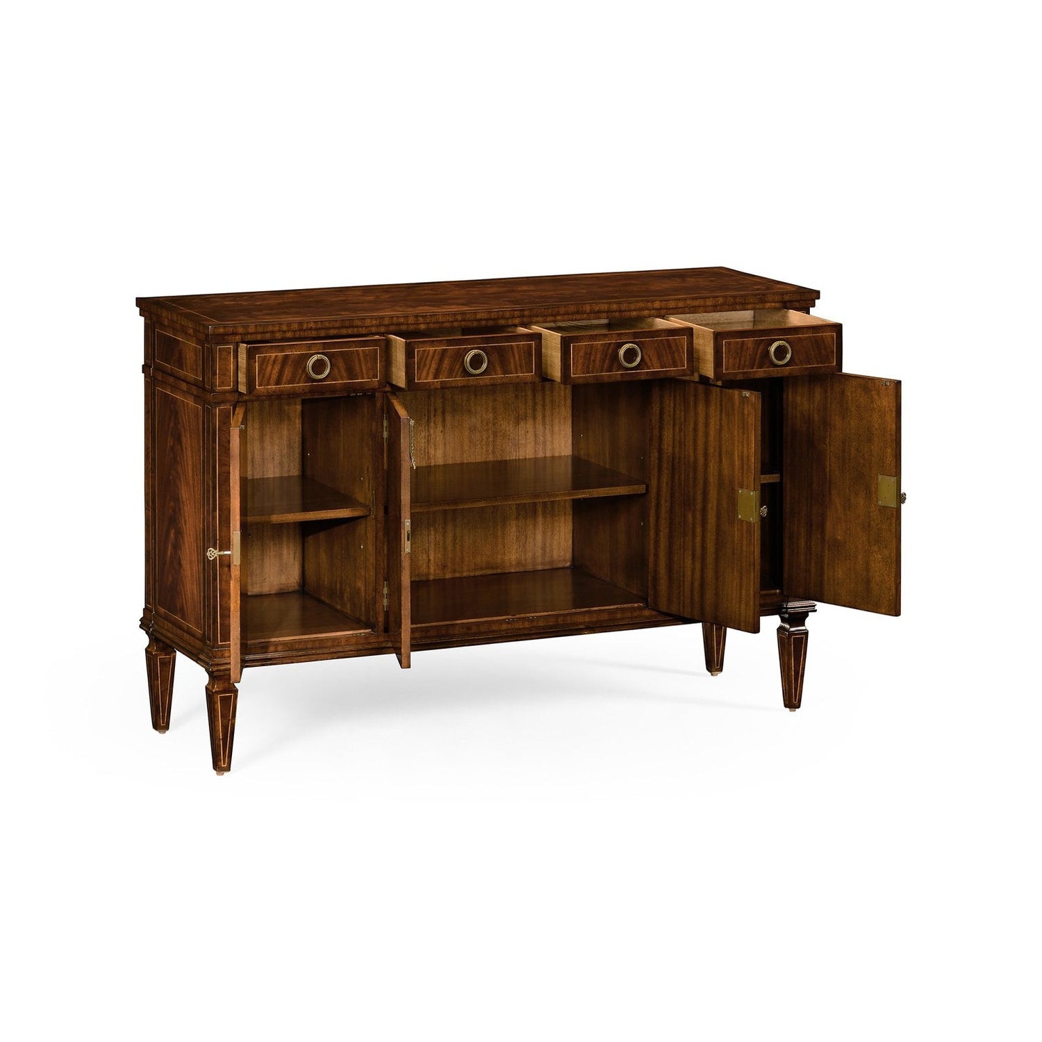 Buckingham Regency Mahogany Sideboard-Jonathan Charles-JCHARLES-494842-MAH-Sideboards & Credenzas-3-France and Son