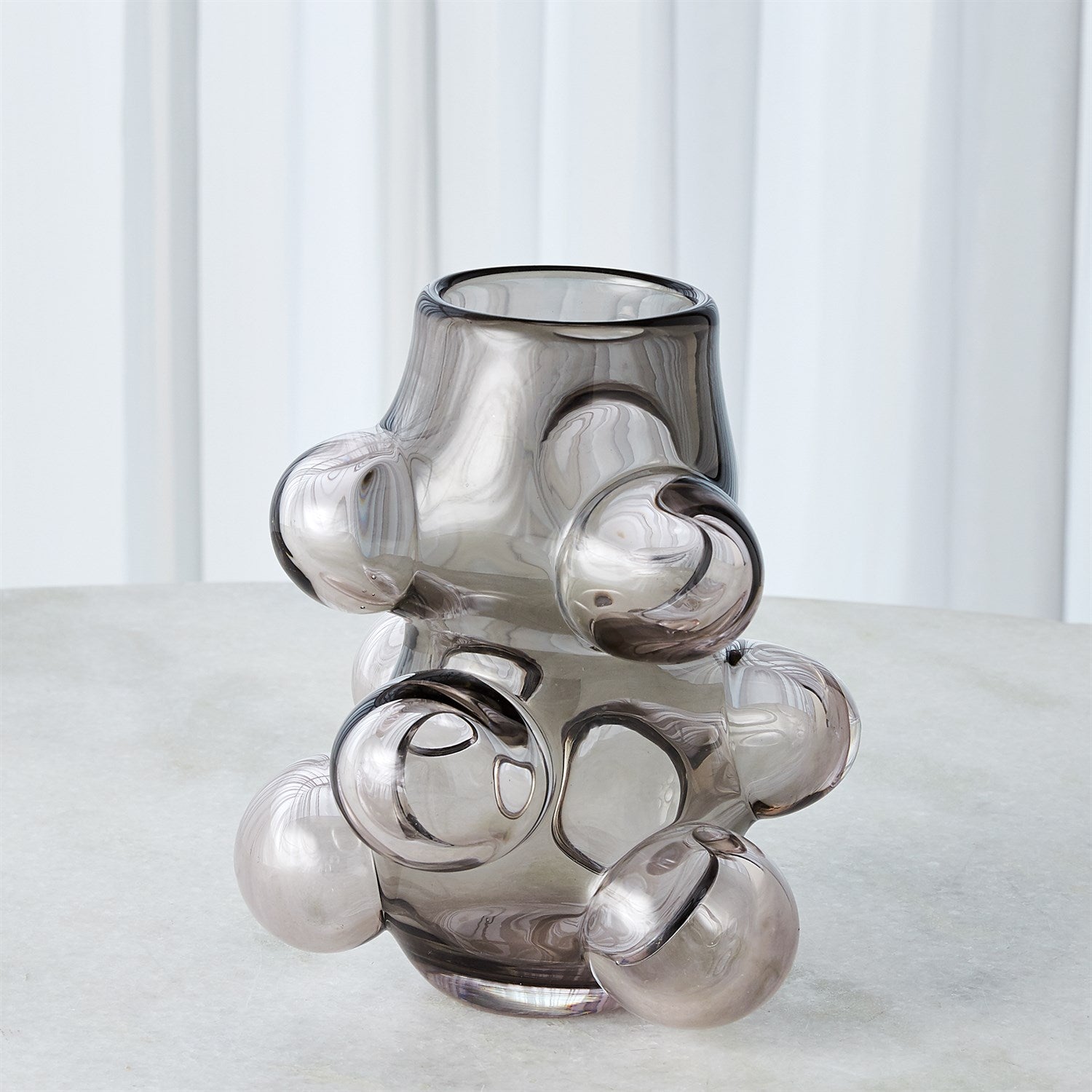 Bubbled Vase - Smoke Grey-Global Views-GVSA-6.60534-VasesSmall-2-France and Son
