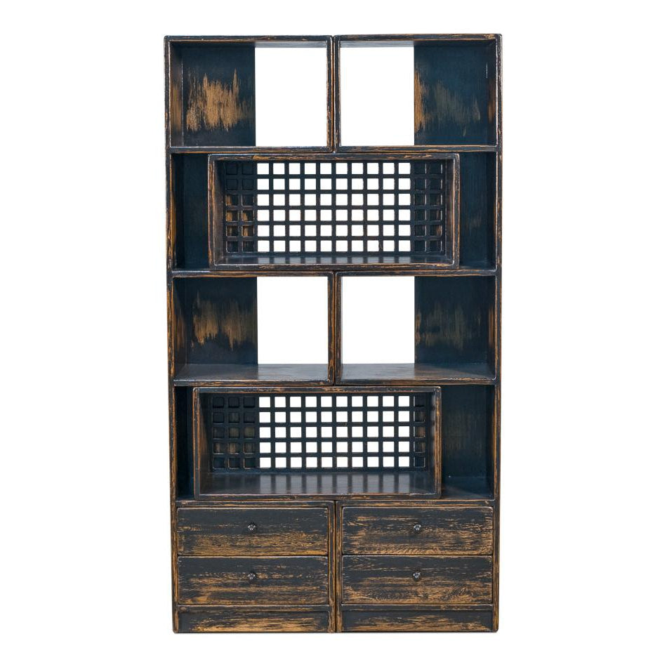 Compartmentalized Bookshelf-SARREID-SARREID-52768-Bookcases & Cabinets-1-France and Son