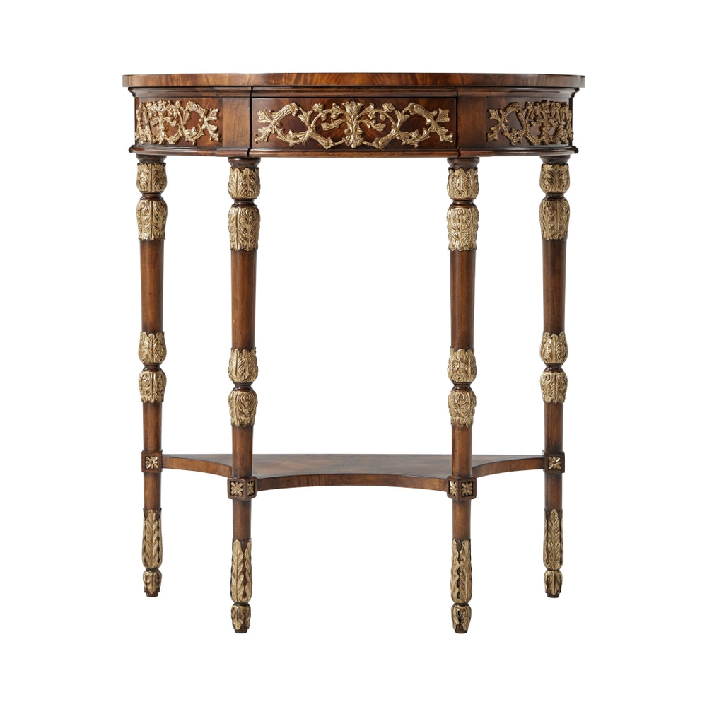 Beauty of Leaves Accent Console Table-Theodore Alexander-THEO-5300-083-Console Tables-4-France and Son