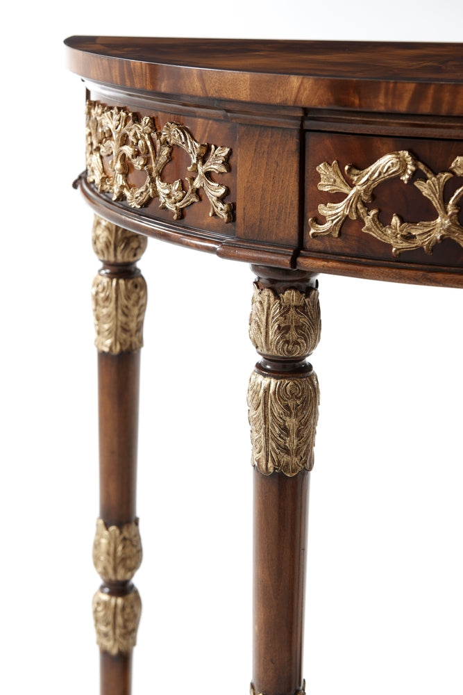 Beauty of Leaves Accent Console Table-Theodore Alexander-THEO-5300-083-Console Tables-6-France and Son