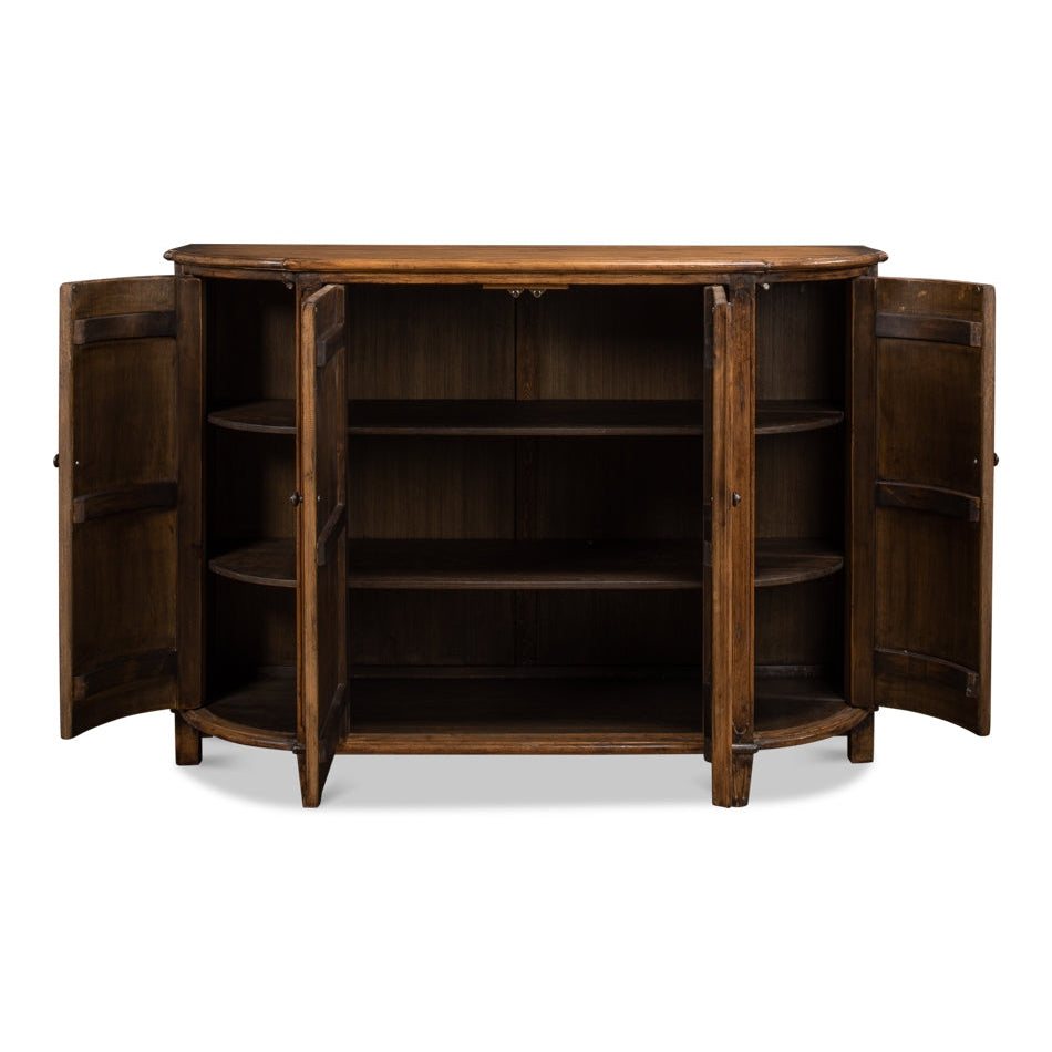 Brooks Demilune-SARREID-SARREID-53404-1-Sideboards & CredenzasGrey Transitional-4-France and Son