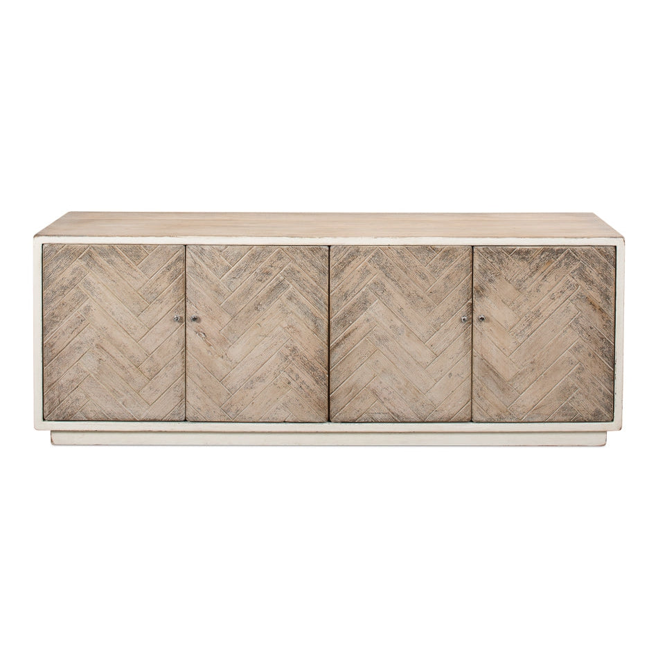 Amalia Tv Stand-SARREID-SARREID-53417-3-Sideboards & CredenzasAntique White-2-France and Son