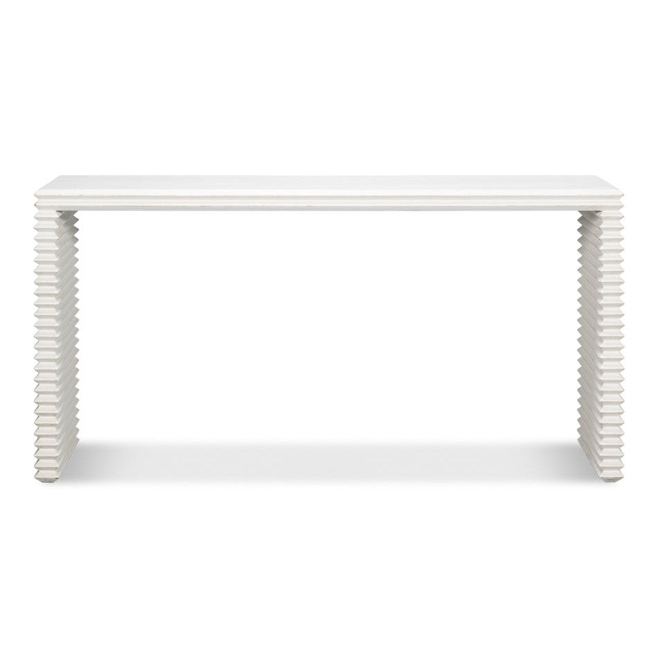 Stacked Console Table-SARREID-SARREID-53860-3-Console TablesWhite-8-France and Son