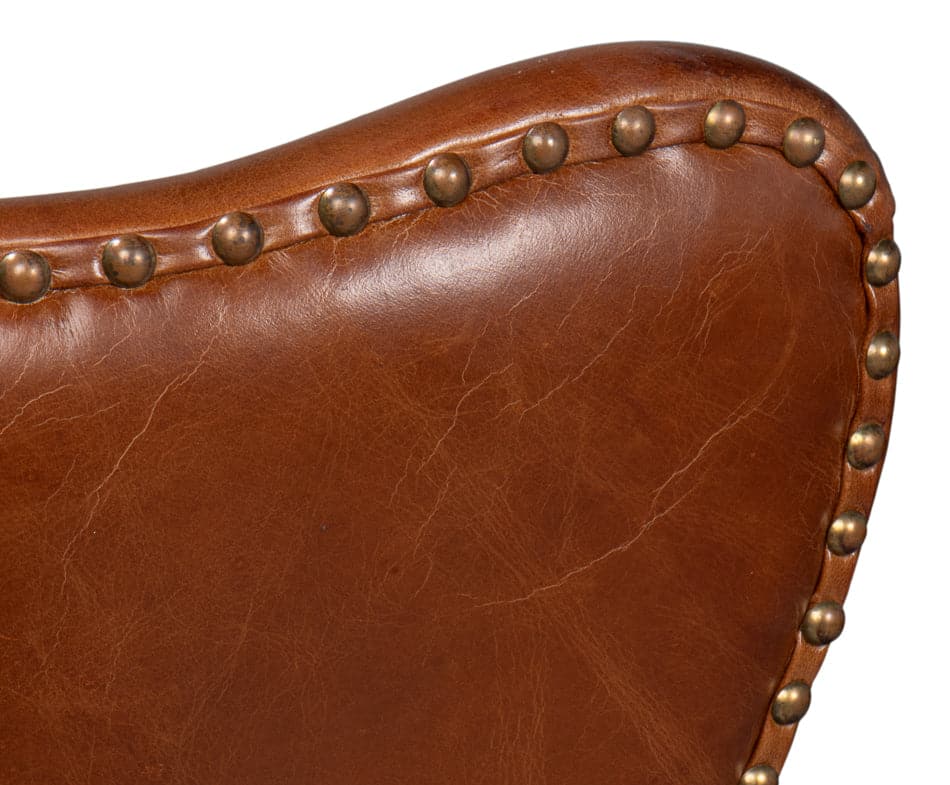 Drake Distilled Leather Side Chair