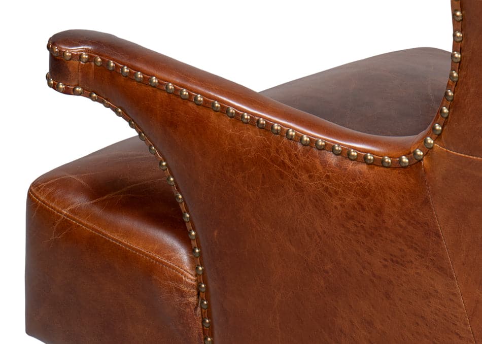 Drake Distilled Leather Side Chair