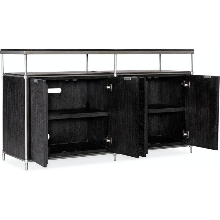St. Armand Entertainment Console-Hooker-HOOKER-5601-55460-BLK-Media Storage / TV StandsBlack-3-France and Son