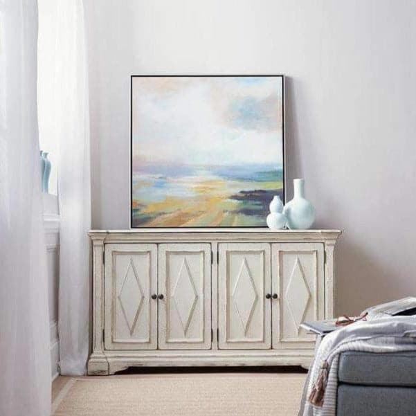 Rhombus Four - Door Cabinet-Hooker-HOOKER-5662-85001-WH-Sideboards & Credenzas-2-France and Son