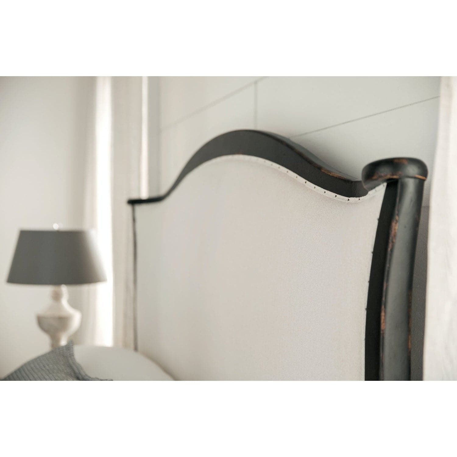 Ciao Bella Queen Upholstered Bed- Black-Hooker-HOOKER-5805-90850-99-BedsQueen-6-France and Son