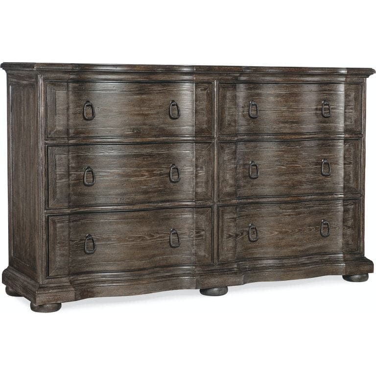 Traditions Six-Drawer Dresser-Hooker-HOOKER-5961-90002-89-DressersBrown-6-France and Son