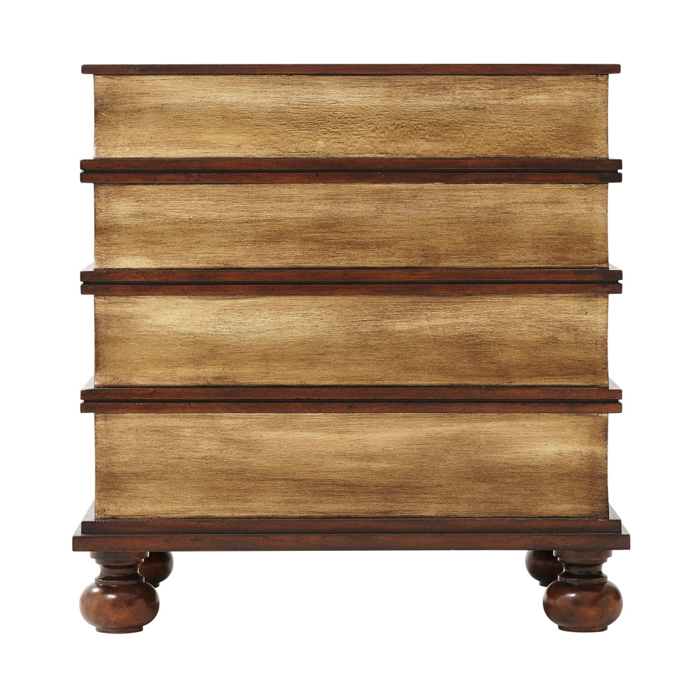 Hand Carved and Gilt Faux Book Nightstand-Theodore Alexander-THEO-6000-017BD-Nightstands-4-France and Son