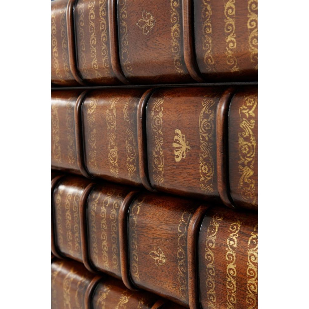 Hand Carved and Gilt Faux Book Nightstand-Theodore Alexander-THEO-6000-017BD-Nightstands-6-France and Son