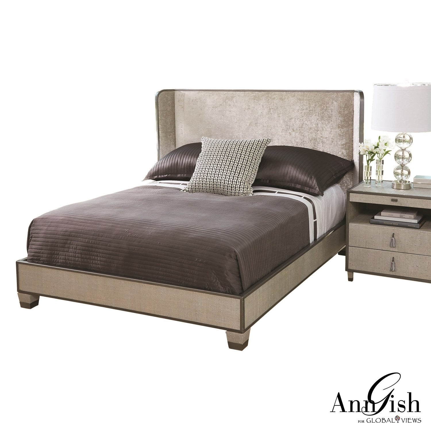 Argento Bed - Queen-Global Views-GVSA-AG2.20007-Beds-1-France and Son