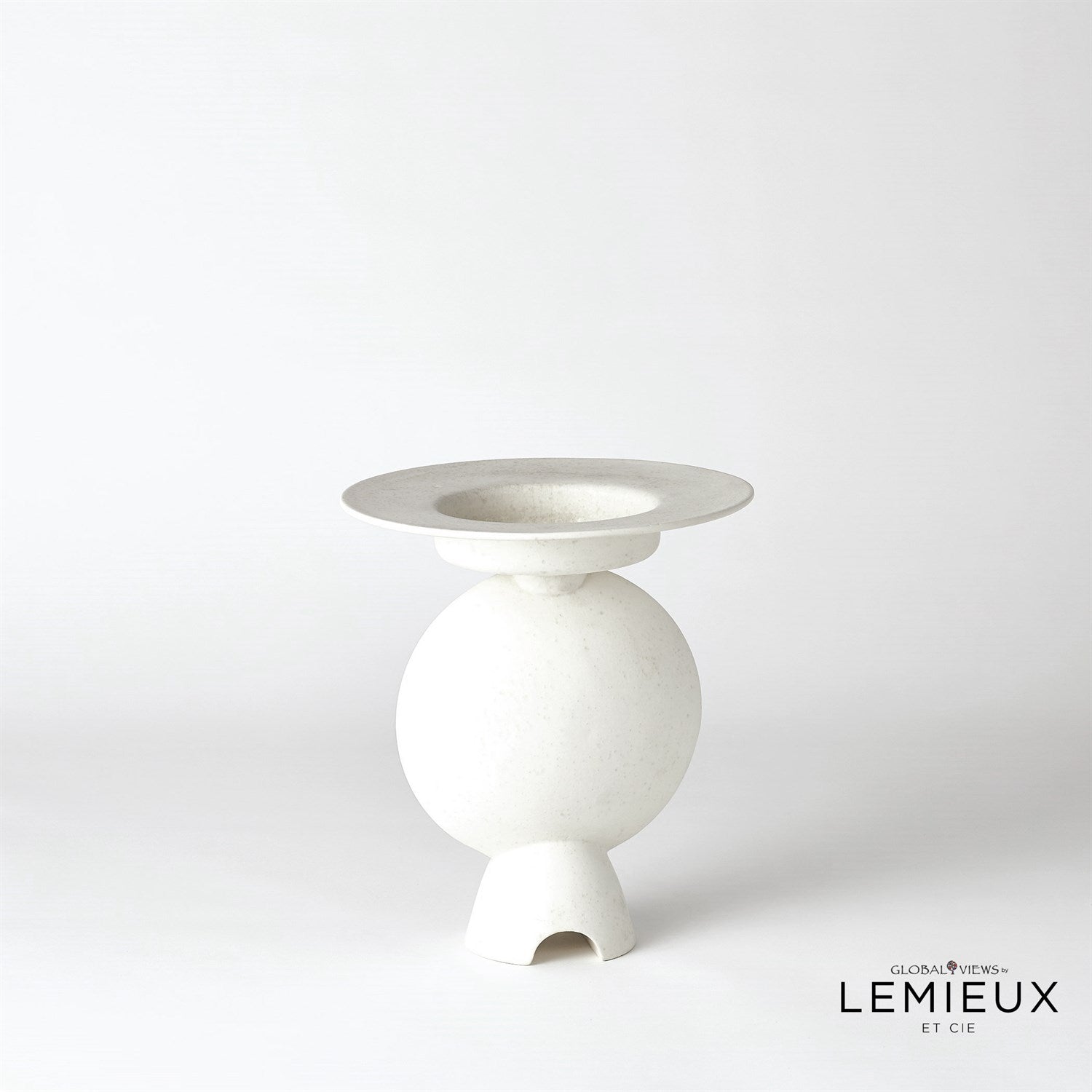 Camille Geometric Vase-White-Global Views-GVSA-CLL1.10031-Vases-1-France and Son
