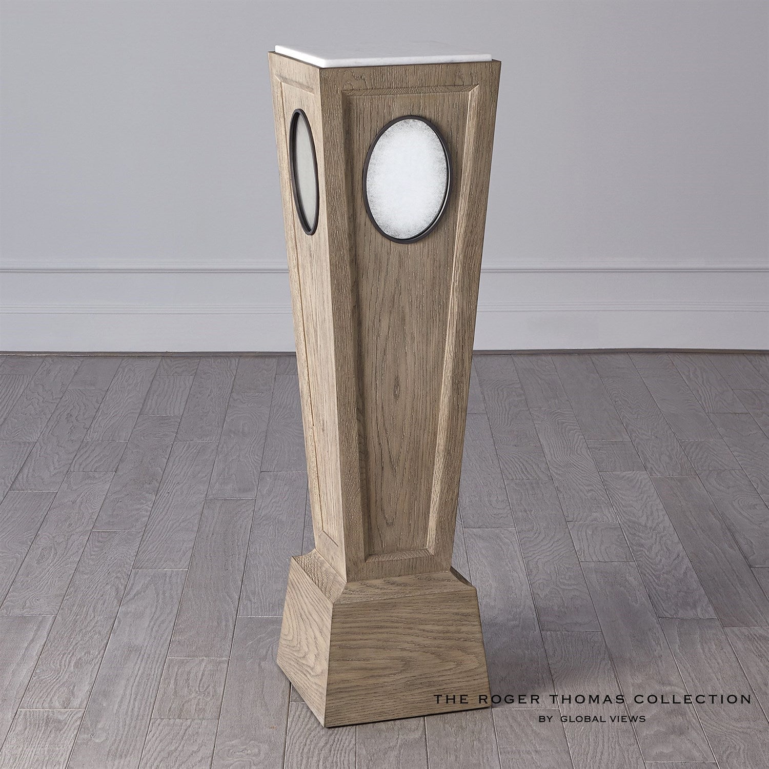 Proust Pedestal-Global Views-GVSA-RT2007-Side TablesGrey Sandblasted Oak-2-France and Son