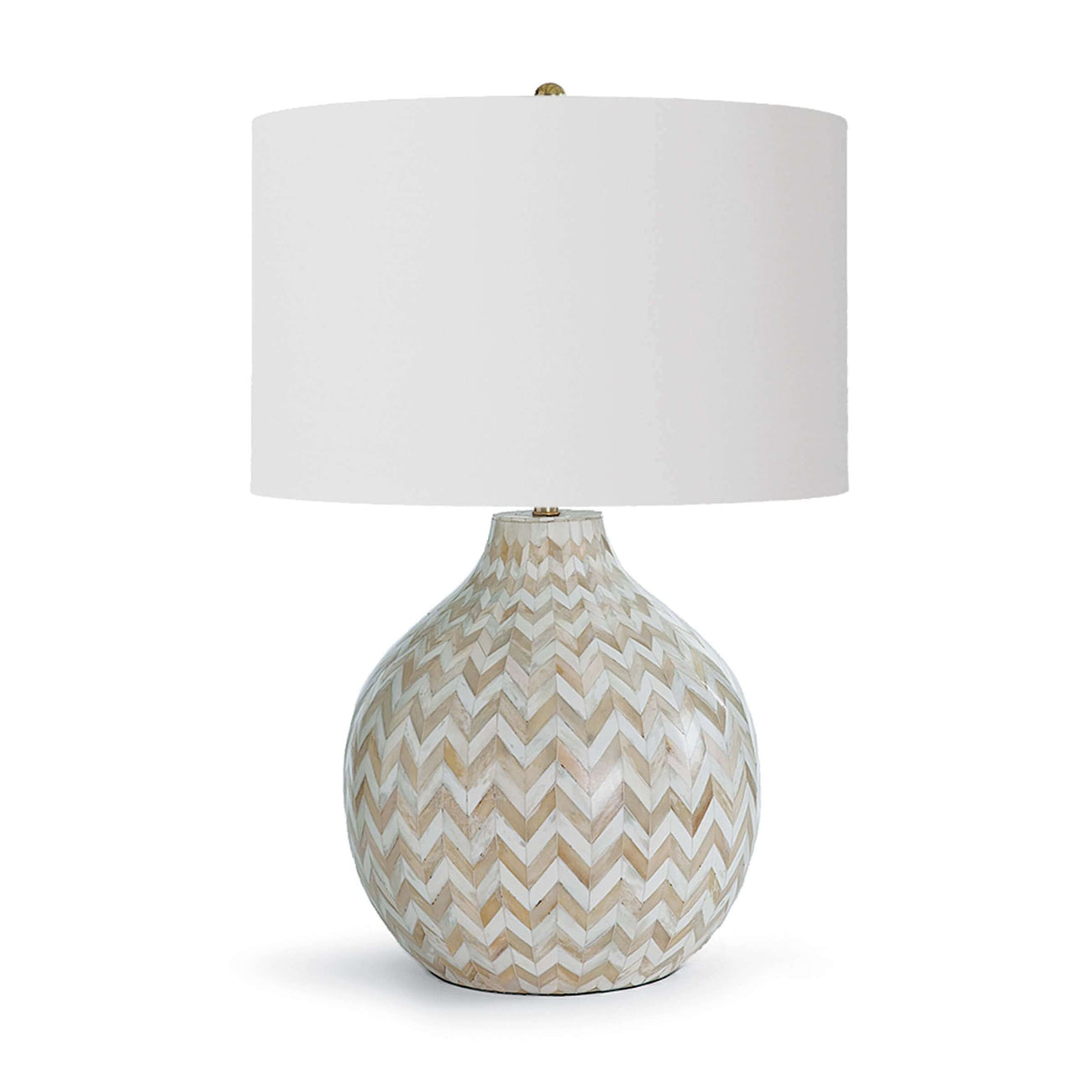 Chevron Bone Table Lamp (Natural)-Regina Andrew Design-RAD-13-1201-Table Lamps-1-France and Son