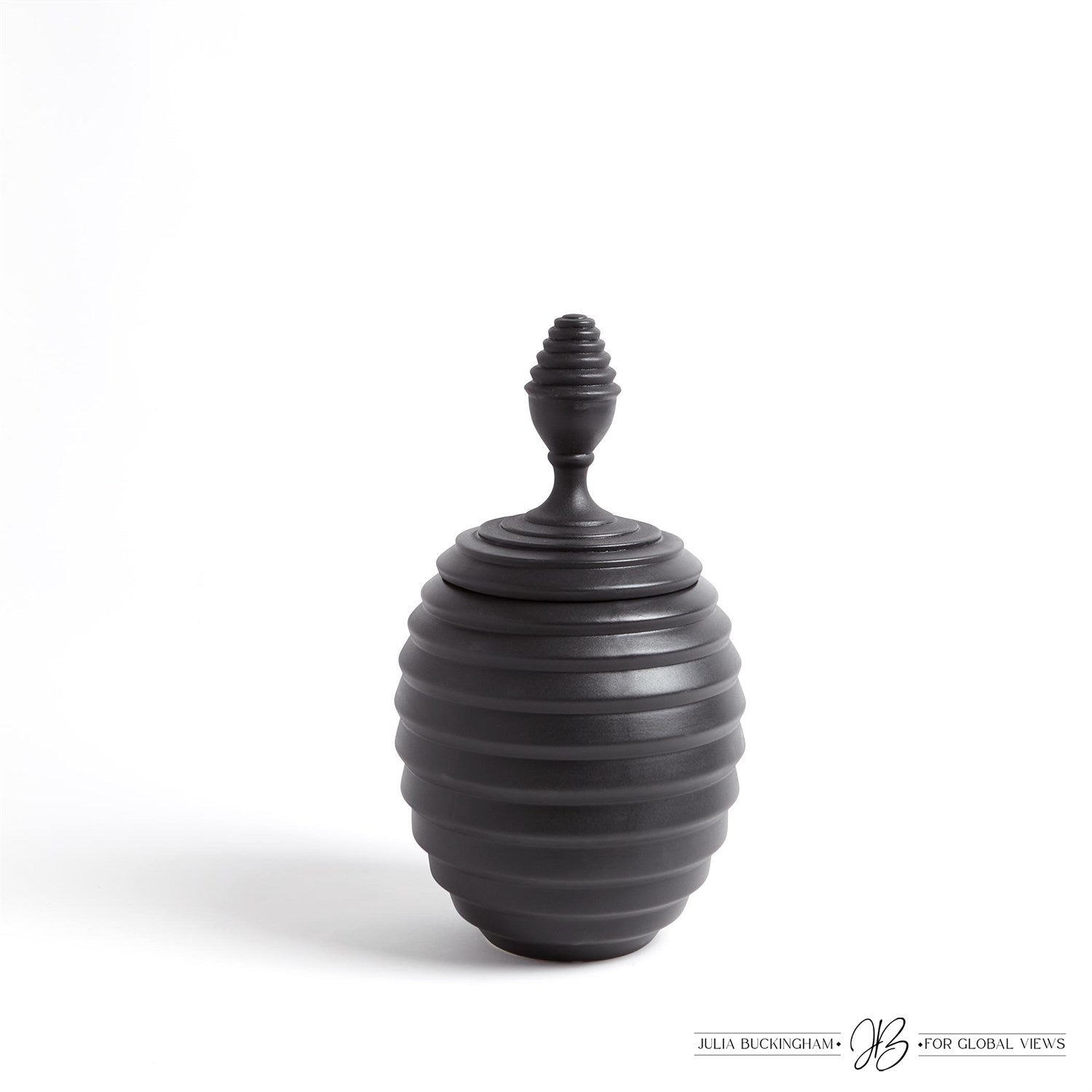 Orion Jar-Black-Med-Global Views-GVSA-JB1.10049-Vases-2-France and Son