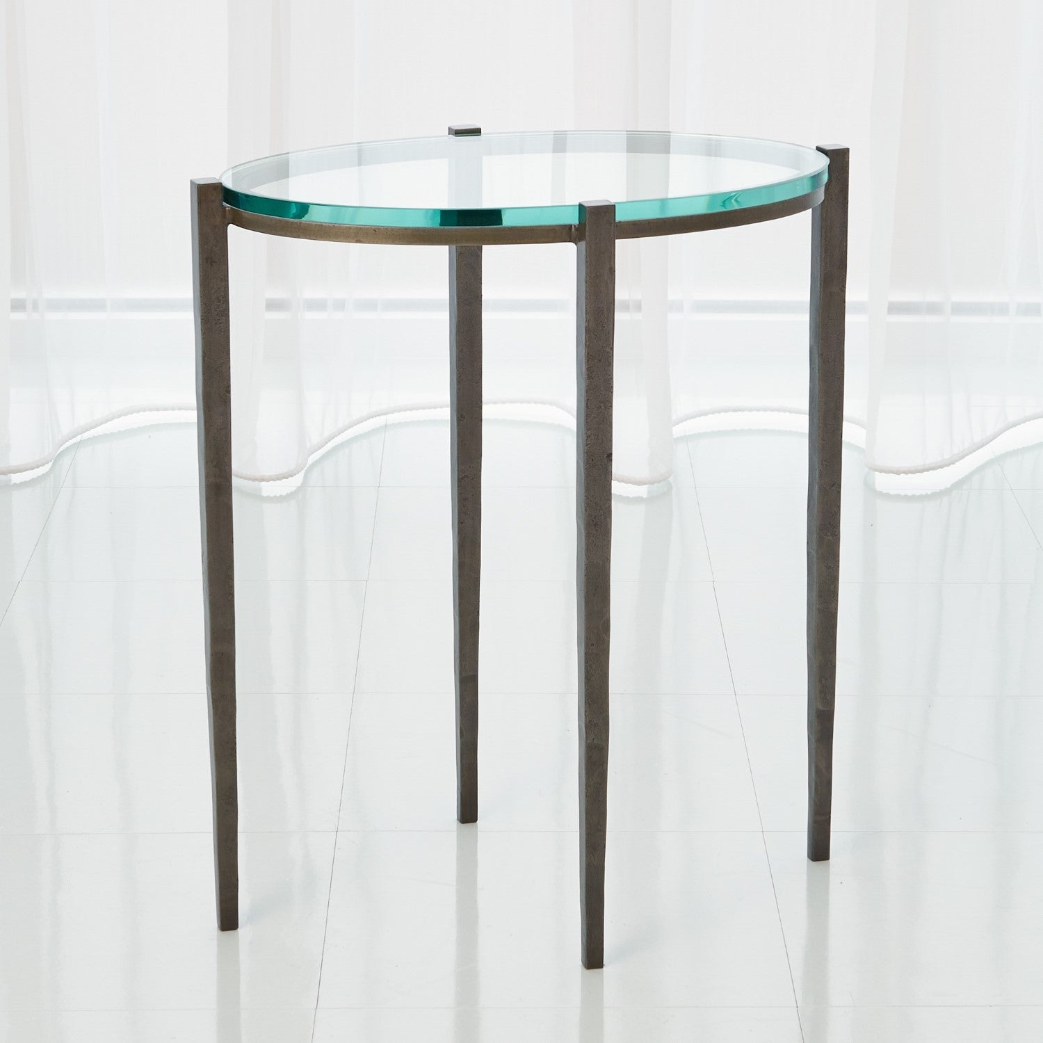 Petite Oval Accent Table-Global Views-GVSA-7.90765-Side TablesNatural Iron-1-France and Son