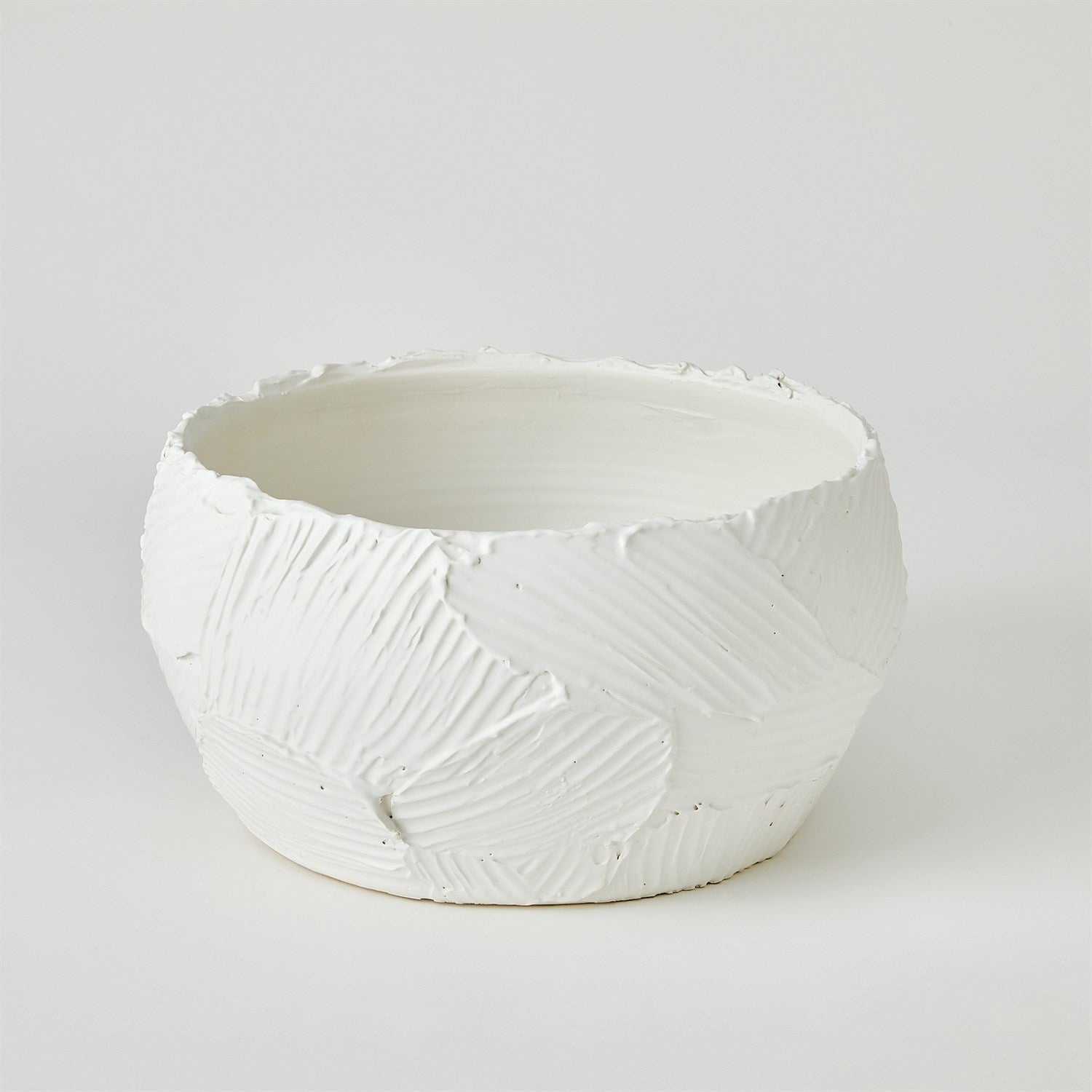 Chip Vase-Matte White-Tall-Global Views-GVSA-7.30223-VasesChip Bowl-Matte White-4-France and Son