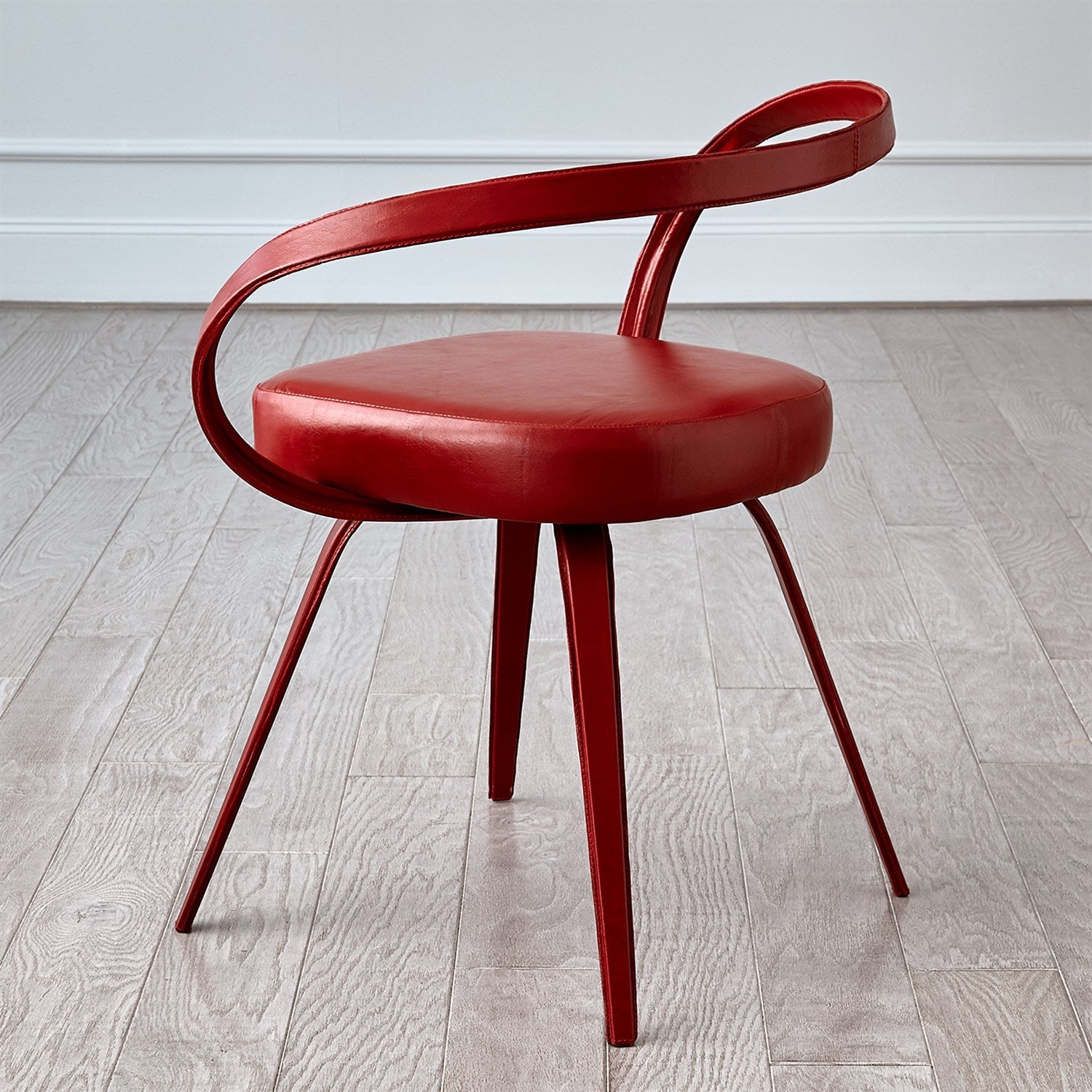 All Leather Chair-Global Views-GVSA-9.93839-Lounge ChairsDeep Red-2-France and Son