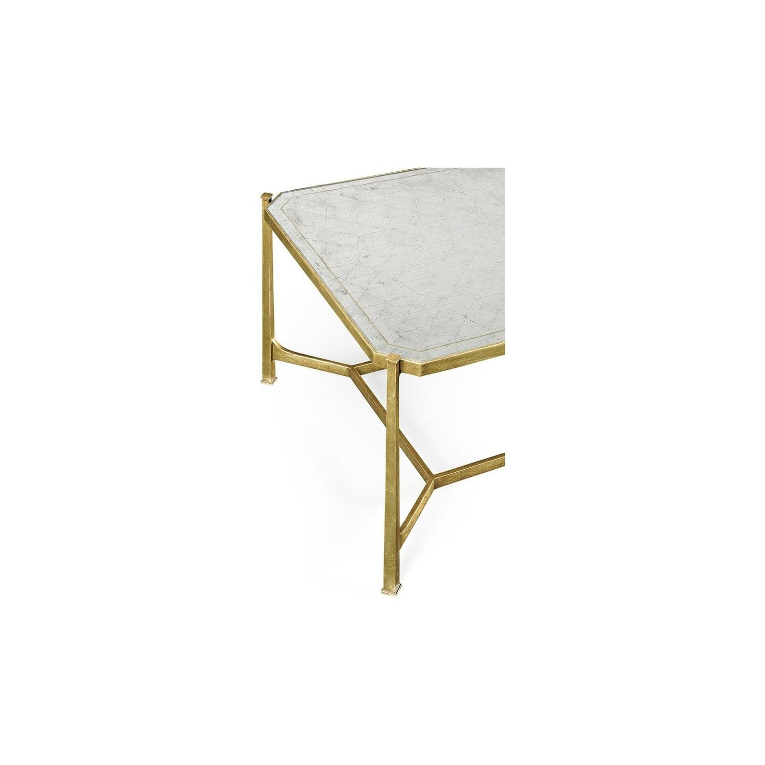 Églomisé & Iron Rectangular Coffee Table-Jonathan Charles-JCHARLES-494144-G-GES-Coffee TablesGold-8-France and Son