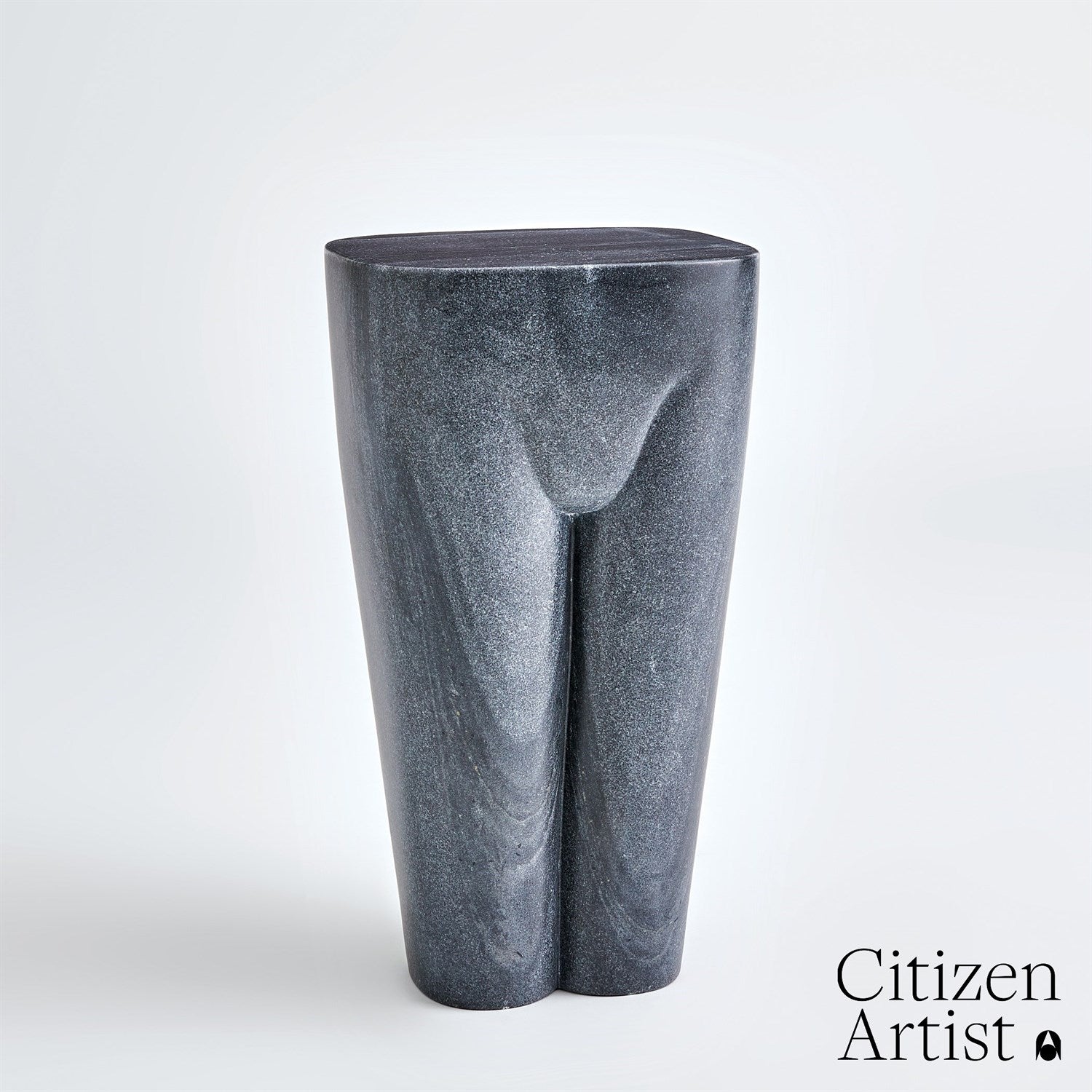 Femme Stool-Global Views-GVSA-FDS9.90075-Stools & OttomansBlack Marble-3-France and Son