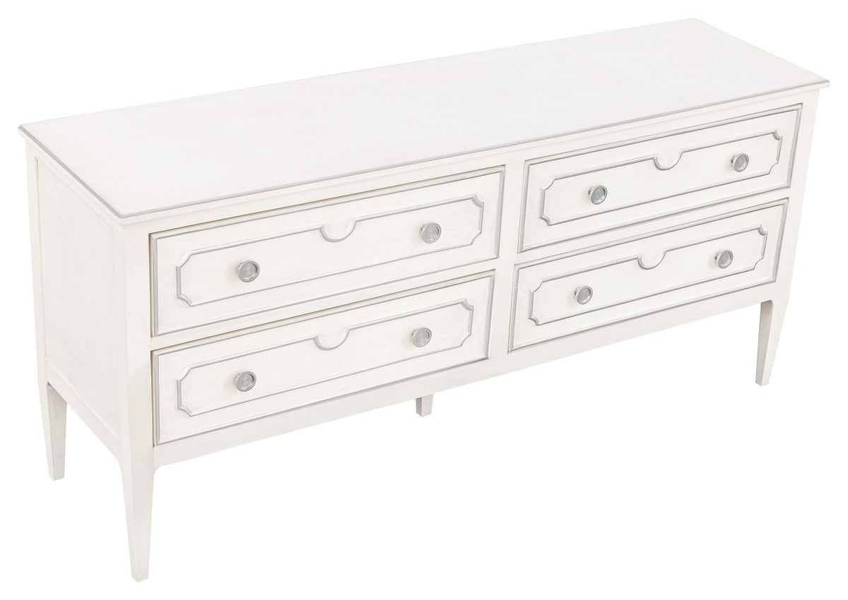 Camille Master Chest - Linen - Walnut Solids and Veneers