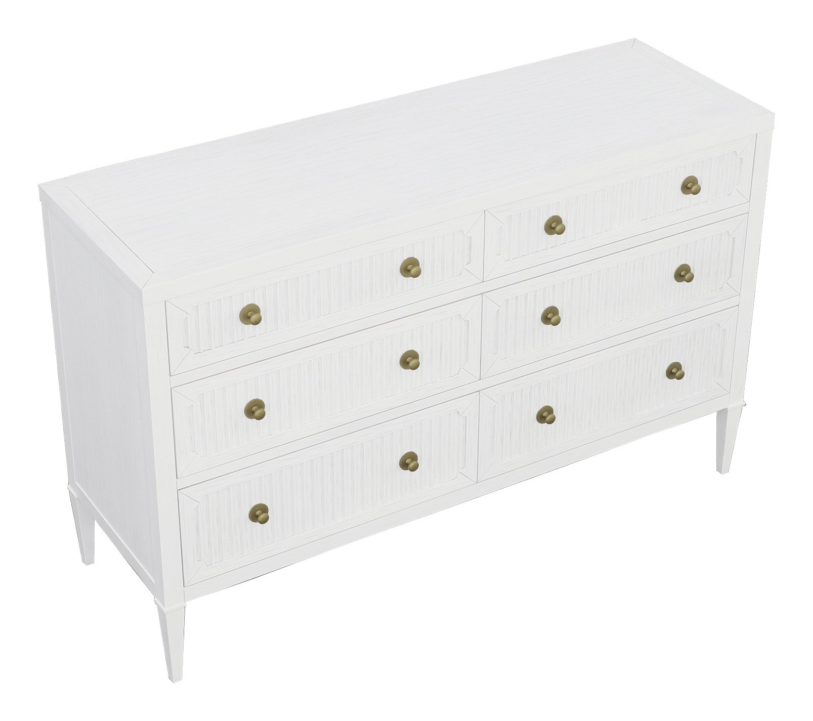 East Camden Dresser - Pearl - Metal Accents,Poplar Solids and Veneers