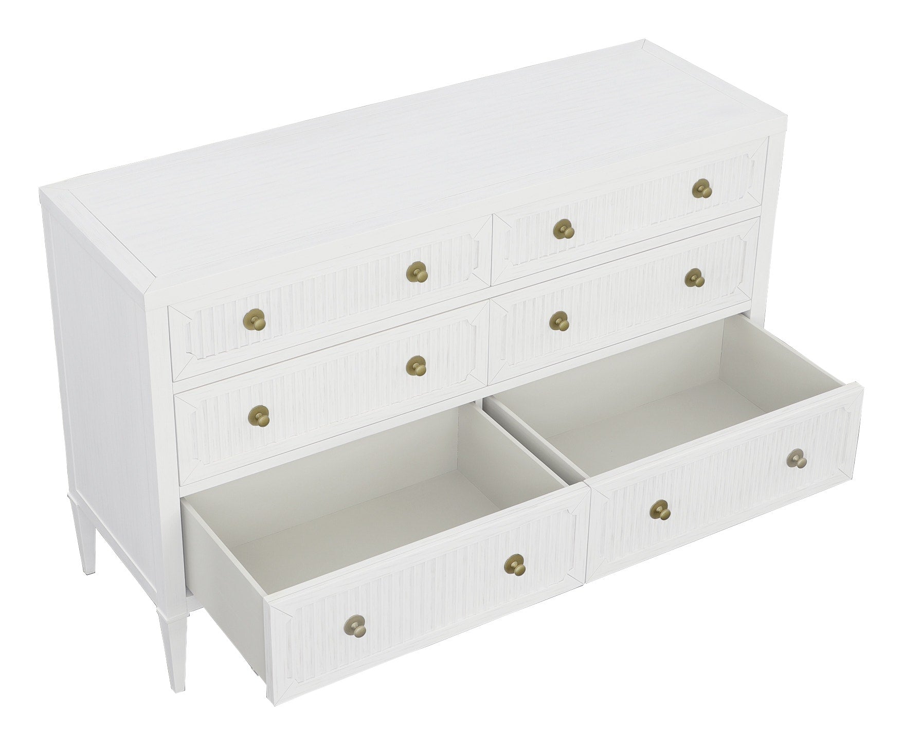 East Camden Dresser - Pearl - Metal Accents,Poplar Solids and Veneers