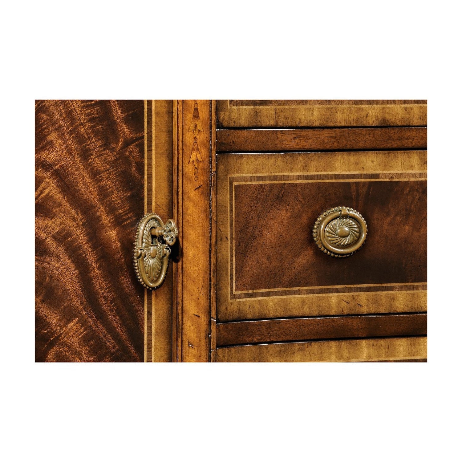 Mahogany Sideboard with Curved Doors-Jonathan Charles-JCHARLES-492637-MAH-Sideboards & CredenzasMahogany-4-France and Son