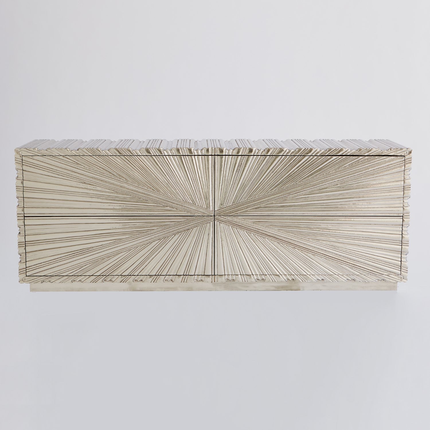 Linenfold Cabinet-Global Views-GVSA-9.92845-Bookcases & CabinetsSilver-1-France and Son
