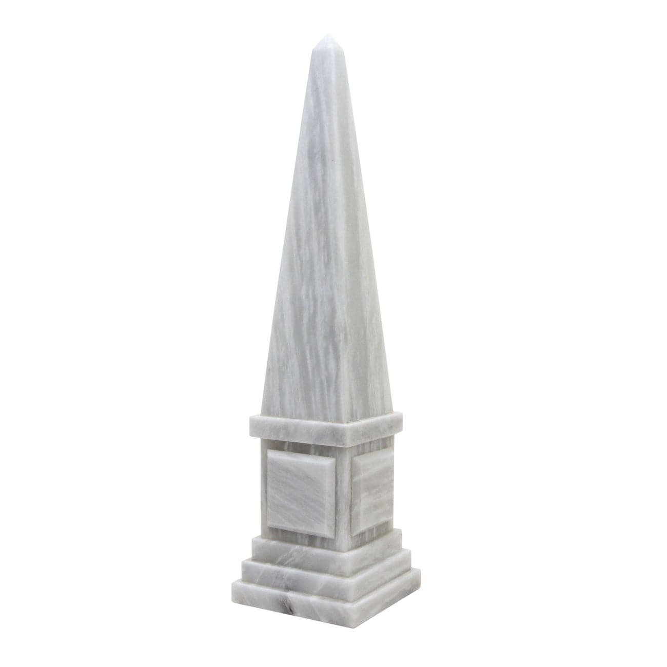 Atlas Collection Pearl White 20" Marble Obelisk