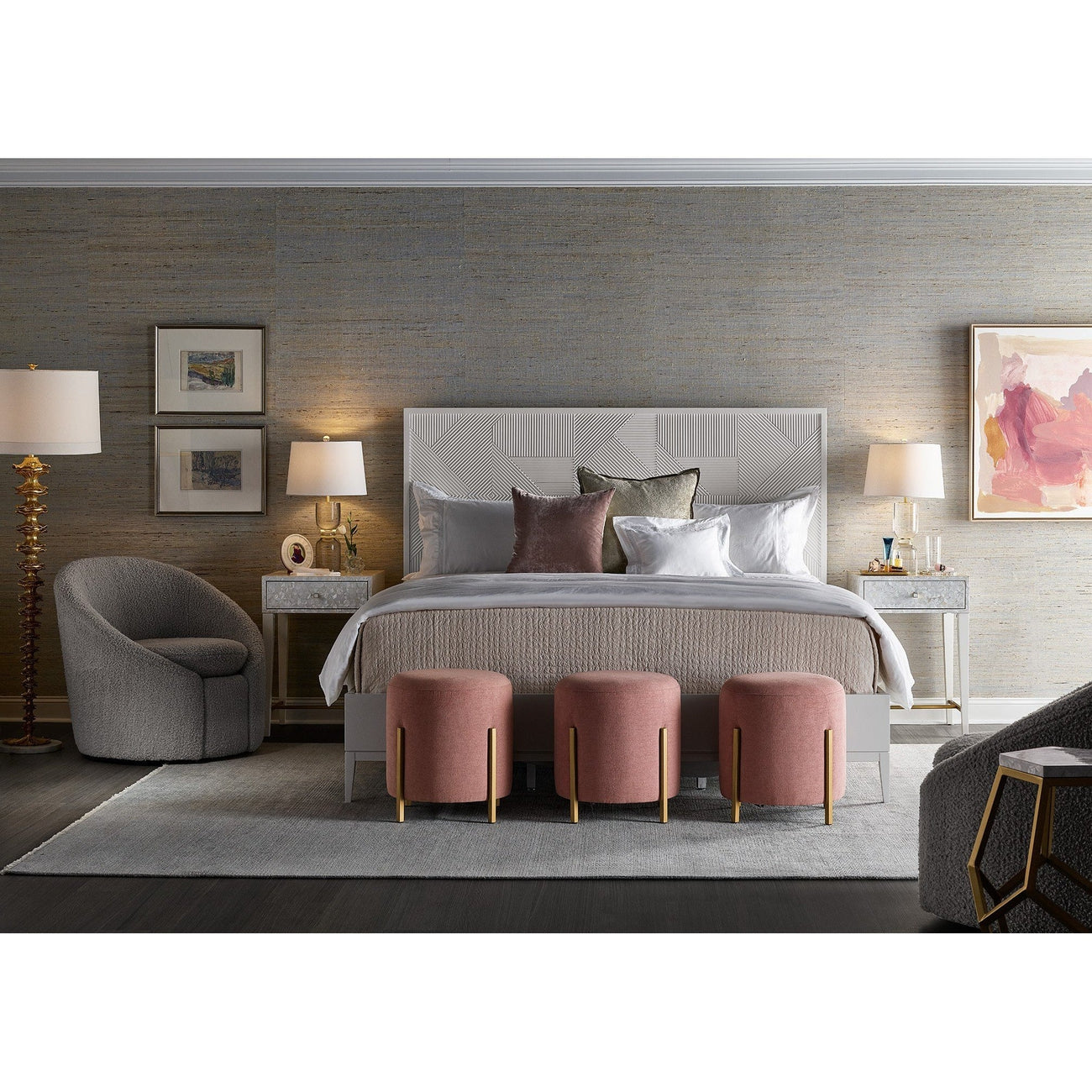 Love Joy Bliss Pouf - Miranda Kerr Home Collection-Universal Furniture-UNIV-956C382-Stools & Ottomans-3-France and Son