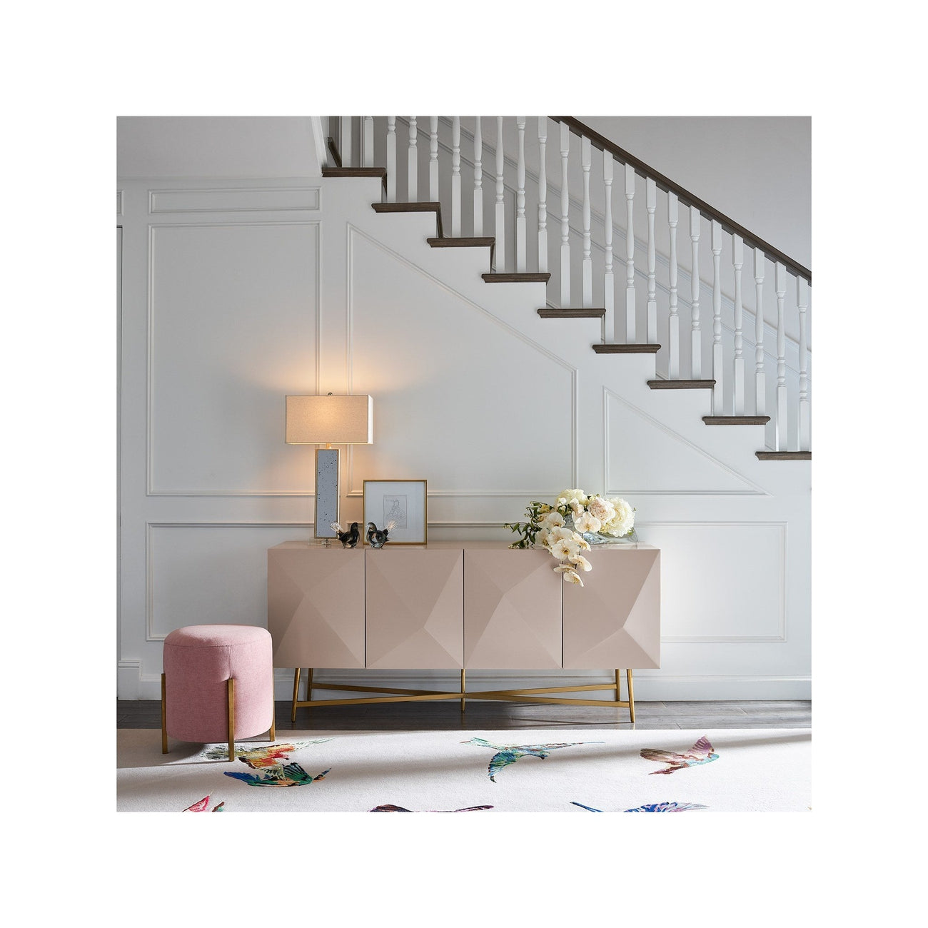 Love Joy Bliss Pouf - Miranda Kerr Home Collection-Universal Furniture-UNIV-956C382-Stools & Ottomans-2-France and Son