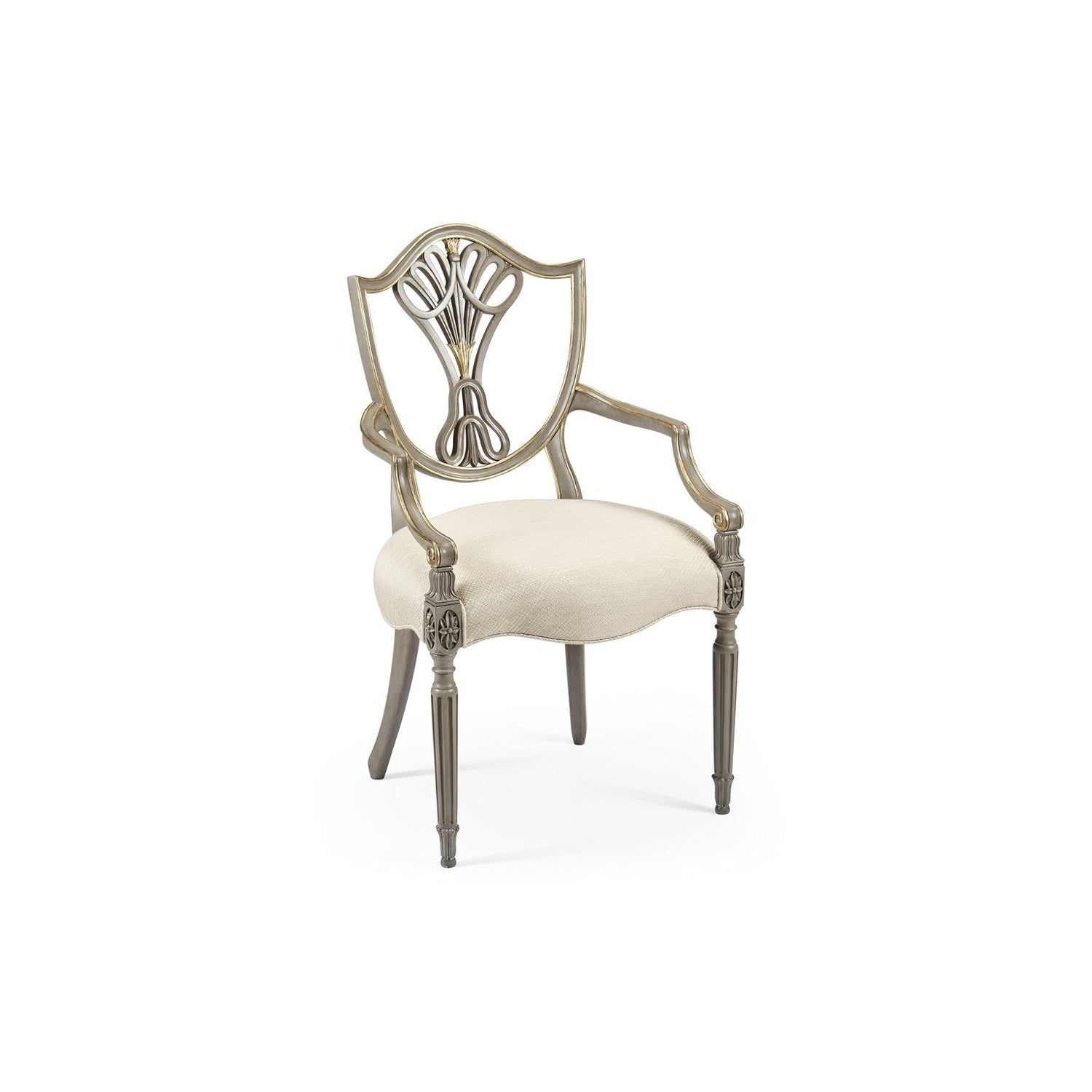 Shield Back Arm Chair-Jonathan Charles-JCHARLES-495819-AC-PBG-F200-Dining ChairsPaint Grey-Skipper-8-France and Son