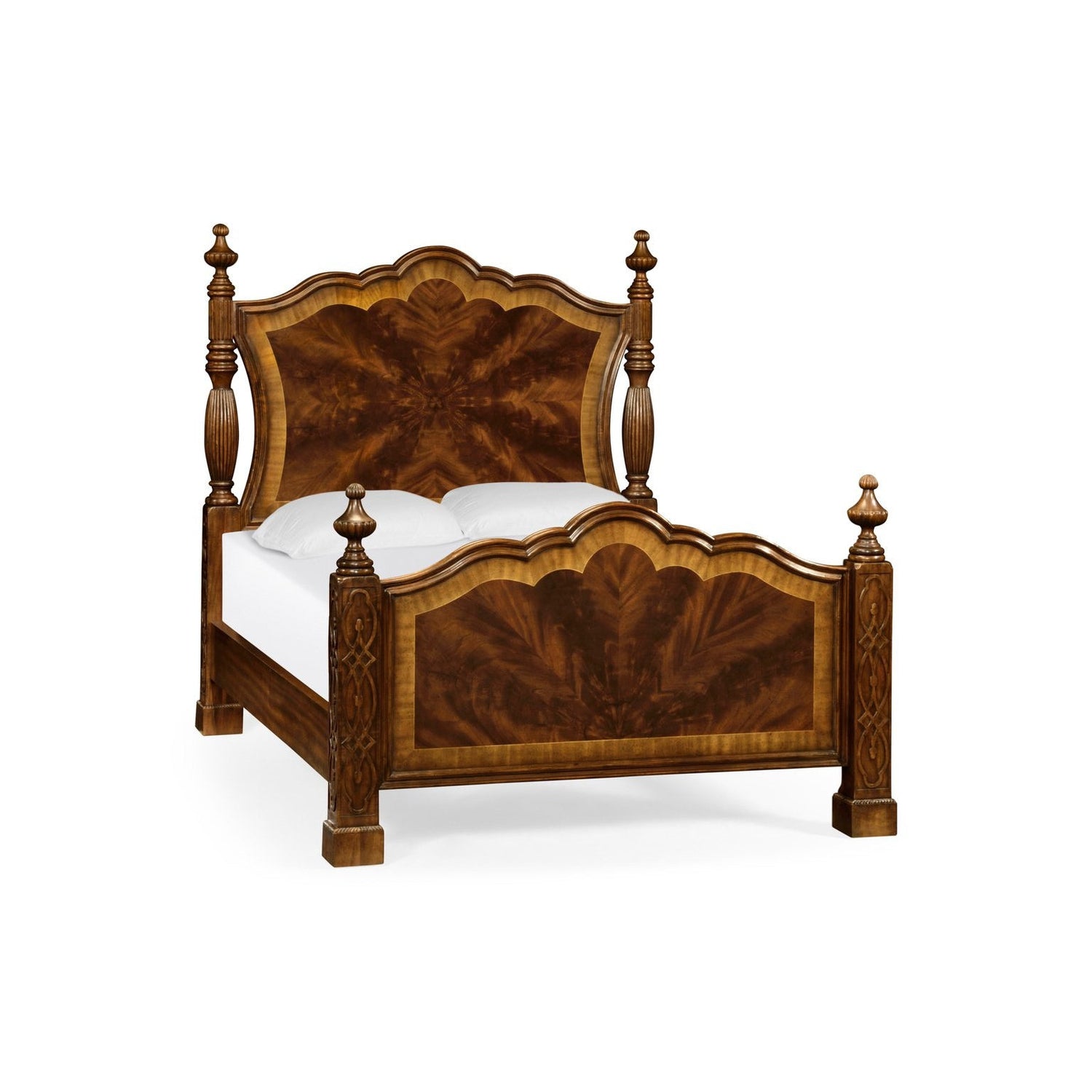 Four Poster Mahogany US King Bed-Jonathan Charles-JCHARLES-493801-USK-MAH-Beds-3-France and Son