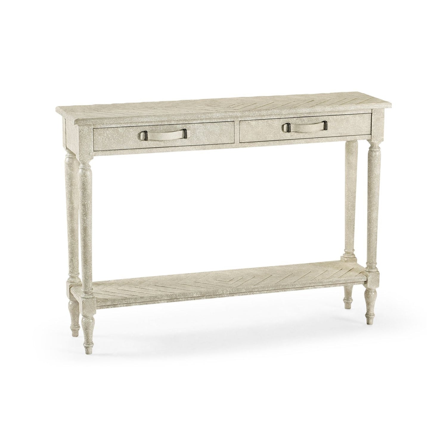 Parquet Console Table-Jonathan Charles-JCHARLES-491077-DTW-Console TablesWhitewash Driftwood-14-France and Son