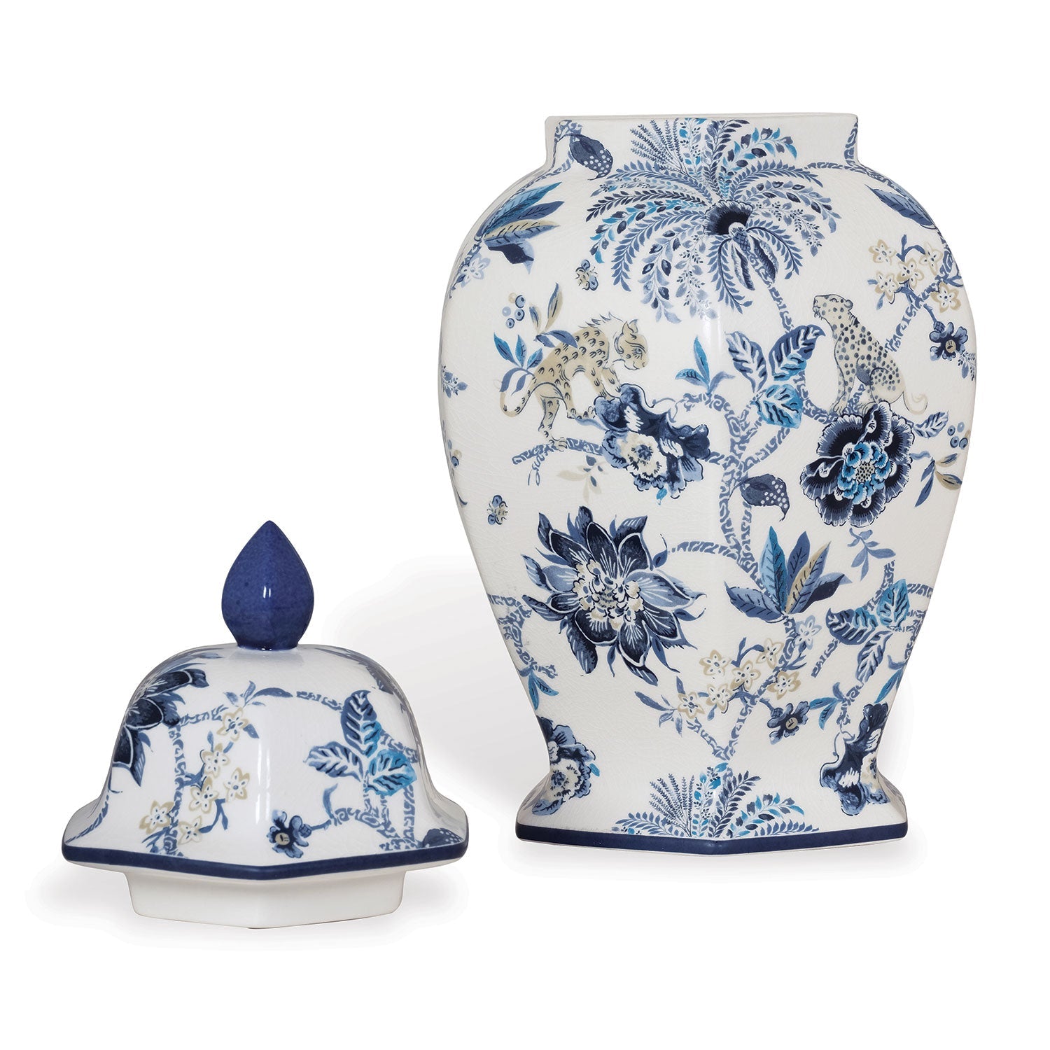 Braganza Blue Medium Jar-Port 68-PORT-ACAS-330-04-Decor-2-France and Son