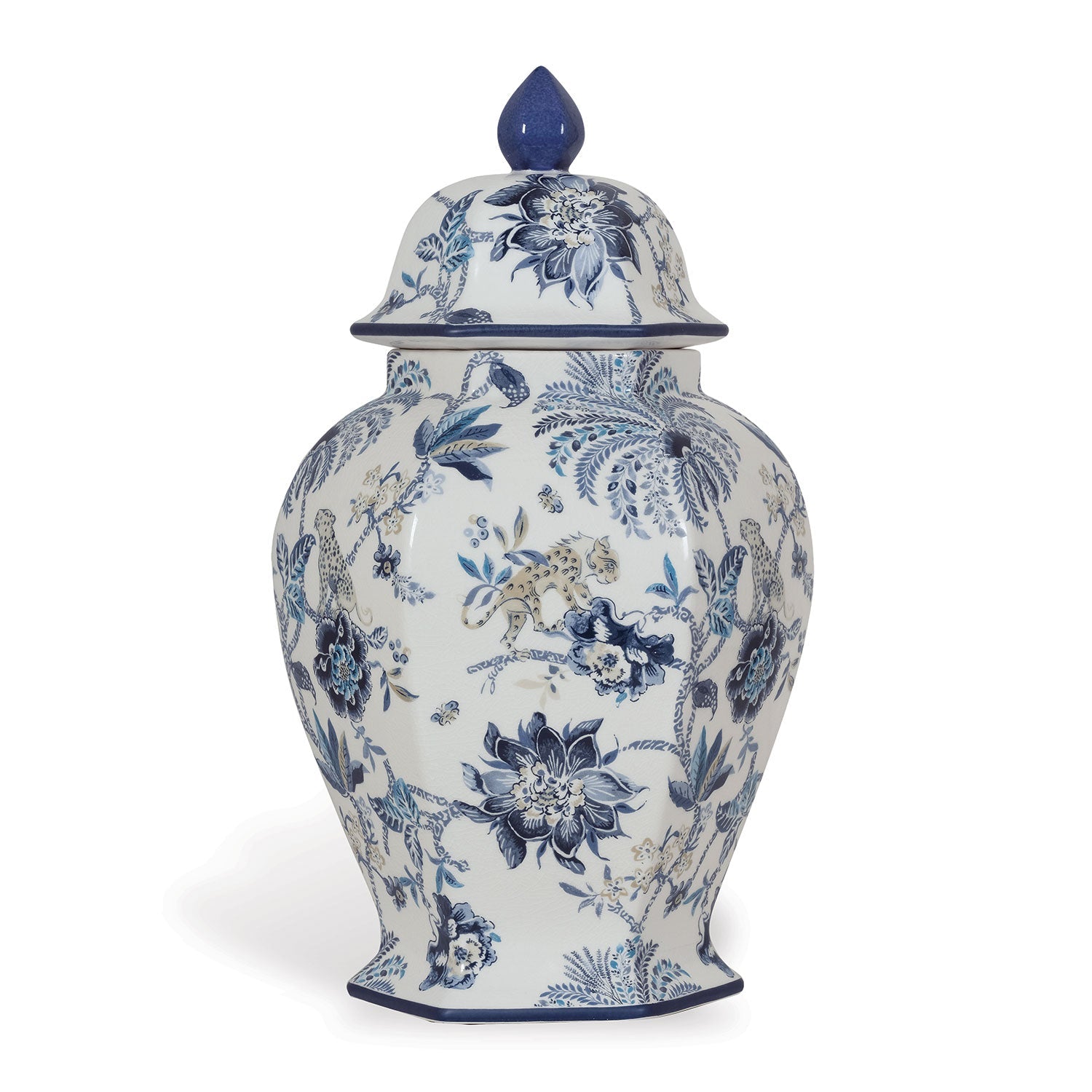 Braganza Blue Medium Jar-Port 68-PORT-ACAS-330-04-Decor-1-France and Son