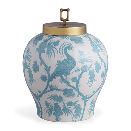 Balinese Peacock Jar-Port 68-PORT-ACAS-389-02-Decorative ObjectsTurquoise-2-France and Son
