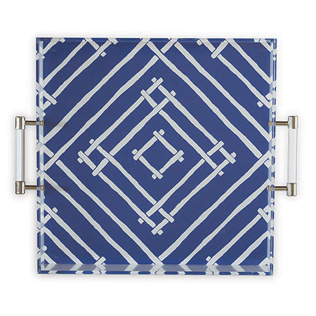 Bamboozled Indigo Lucite Tray-Port 68-PORT-ACGS-354-03-Trays-1-France and Son