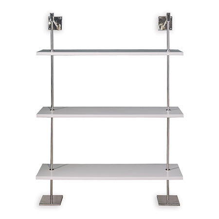 Marais 3-Tier with 48" Shelf-Port 68-PORT-AFGS-313-13-Bookcases & CabinetsWhite-Nickel-1-France and Son